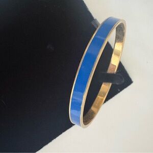 Elegant Blue and Gold Bangle Bracelet